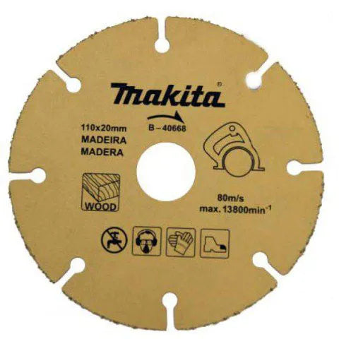 DISCO DIAMANTADO 110MM CORTE MADEIRA (FURO 20MM) B-40668 MAKITA